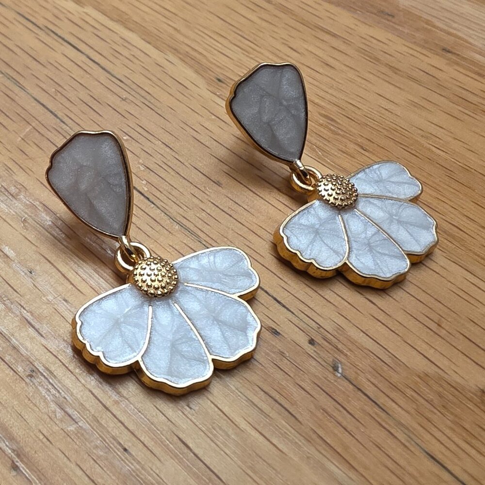 Etsy Korean Flower Drop Dangle Earrings
